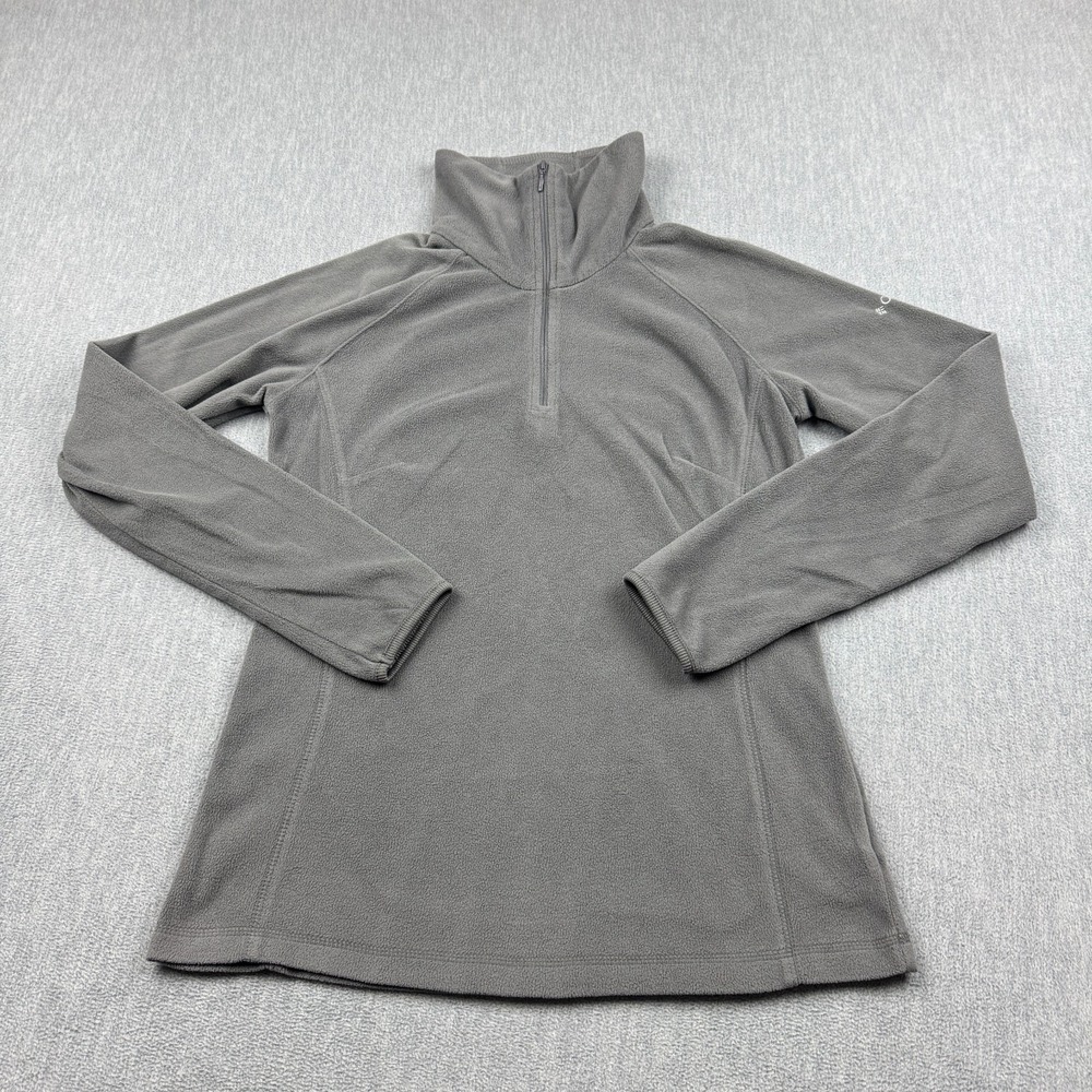 Columbia Jacket Womens Small Gray Glacial IV 1/2 Fleece Pullover Sweater Outdoor